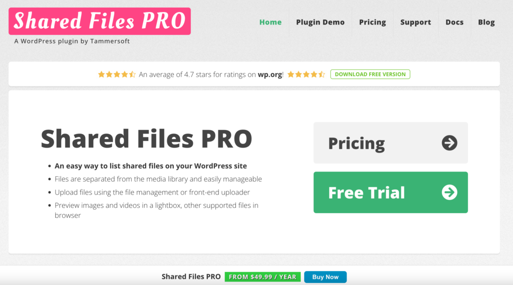 Categorie e tag di Shared Files Pro